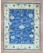 Blue 8x10 ft HANDMADE Turkish Carpet Large OUSHAK Area Rug - £1,010.28 GBP