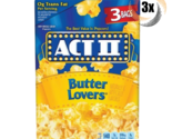 3x Packs | Act II Butter Lovers Flavor Microwave Popcorn | 3 Bags Per Pack - £16.26 GBP