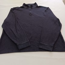 Van Heusen Flex 1/4 Zipper Men's Gray Cotton Blend Sweatshirt Long Sleeve Sz 2XL image 8