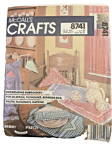 Sewing Pattern McCalls 8741 Placemats Potholder Napkins Embroidery Uncut Craft - £10.18 GBP