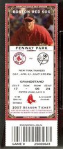New York Yankees Boston Red Sox 2007 Ticket David Ortiz Hr Derek Jeter - £3.13 GBP