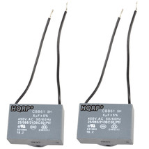 2-Pack Ceiling Fan Motor Capacitor 6uf 2-Wire CBB61 Replacement - £18.03 GBP