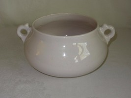 Royal Haeger Pottery 8207 Large Bowl 2 handled Pot Container White Vintage USA - £18.68 GBP