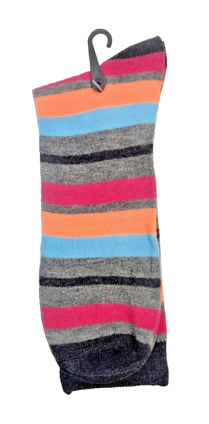 Adult Color Striped Crew Socks Tall Stockings Novelty Eccentric One Size - $6.00