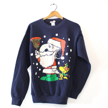 Vintage Snoopy Santa Claus Sweatshirt Large - £59.34 GBP