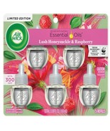 Air Wick Essential Oils Refills, Lush Honeysuckle &amp; Raspberry, Pack of 5... - £17.90 GBP