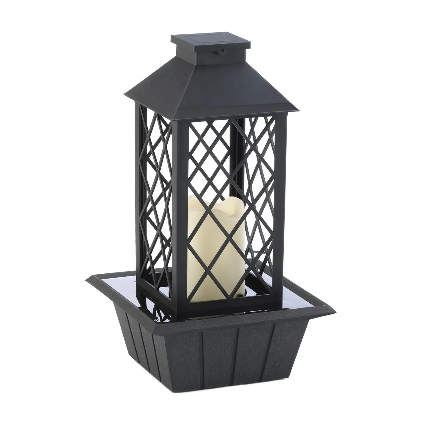 Black Lantern Tabletop Fountain (Incl. Pump) - $38.34