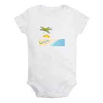 Nature Beach Pattern Rompers For Baby Infant Jumpsuits Newborn Babies Bodysuits - £8.34 GBP
