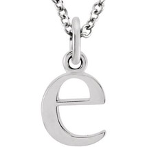 Precious Stars Unisex Sterling Silver Lowercase E Initial 16 Inch Necklace - £35.96 GBP