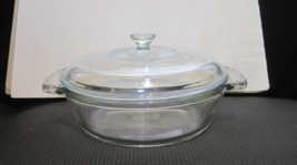 Anchor Hocking 8.25 in/ 1.5 qt Clear Casserole Dish 1037 with Lid - £22.92 GBP