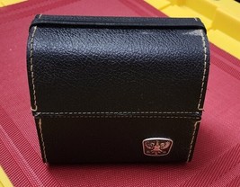 Vintage Camera Binoculars Radio Case Black Winged Griffin Logo Red Interior - £6.73 GBP