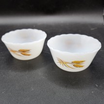 Vintage Anchor Hocking FIRE KING Wheat Custard Cups Ramekins, Made In USA - £12.81 GBP