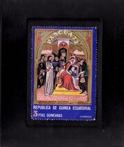  Tchotchke Frame Stamp Art - Collectible Postage Stamp Jesus Trial Before Pilate - $8.99