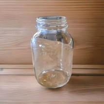 Vintage 1962 Clear Duraglas Embossed Glass Quart Canning Jar Owens Illinois - $21.73