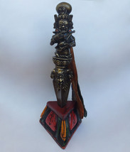 Old Tibetan Buddhist Bronze Vajrakilaya Phurba Statue 12.5&quot; - Made in Nepal - $499.99