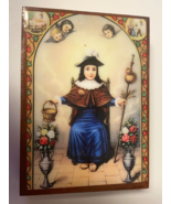 Santo Nino de Atocha Wood Rosary Box with Rosary, New from Colombia #L030 - $547.82 MXN