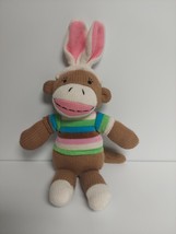 Dan Dee Collector&#39;s Choice Easter Bunny Sock Monkey 12&quot; Plush Stuffed Animal Toy - £7.39 GBP