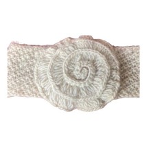 Wool Hand Knit Nepal Winter Ski Headband Rosette Ear Warmer by World Finds - £9.34 GBP