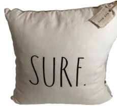 Rae Dunn SURF Pillow 20 x 20 Cotton Linen Farmhouse Shabby Chic Beach House - £31.64 GBP