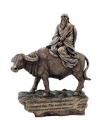LAOZI STATUE 10&quot; Taoist Philosopher Chinese Deity HIGH QUALITY Bronze Re... - $63.96