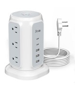 Flat Plug Power Strip Tower with 9AC Outlets 5 USB (2 USB C), 6.5 Feet 1... - $2,616.48 MXN