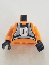 Lego Star Wars X-Wing Pilot Torso Minifigure Orange Suit C0473 - £1.15 GBP