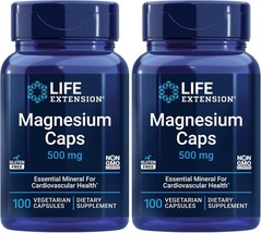 Life Extension Magnesium Caps, 500 mg 100 vegetarian 2 PACK - $17.82