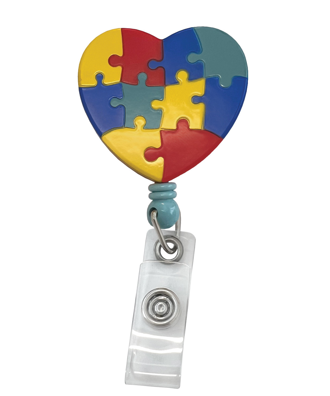 Prestige Medical Deluxe 3-D Retracteze ID badge holder, Autism Heart - £10.14 GBP