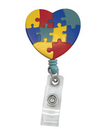 Prestige Medical Deluxe 3-D Retracteze ID badge holder, Autism Heart - £10.21 GBP