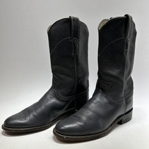 Vintage Justin Roper L 3056 Grey Leather Cowboy Western Boots Women’s Size 5.5 B - £27.86 GBP