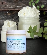 Whipped Tallow - Unscented Face, Body Butter Skin Cream, 100% Organic, Glass Jar - £14.04 GBP+