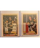 Mario Lemieux/Rob Brown: 1990 Bowman Hat Tricks Cards: 2-3 of 22: NHL, H... - $6.92