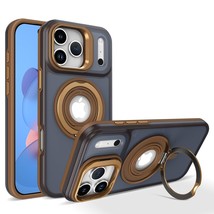 Generic Case for iPhone 17 (Color: Brown) Magnetic Silicone Grip Ring Ha... - $46.29
