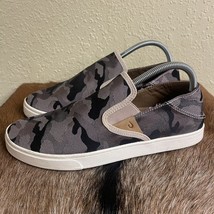Olukai Pehuea Pa&#39;i Womens 9.5 Camo Slip on Canvas Sneakers Shoes 20360-6QKE - $44.74