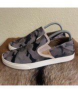 Olukai Pehuea Pa&#39;i Womens 9.5 Camo Slip on Canvas Sneakers Shoes 20360-6QKE - $61.38 CAD