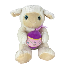 Hugfun Plush Lamb Sheep Blue Eye Bow Easter Egg Stuffed Animal Cuddly Ba... - $34.95