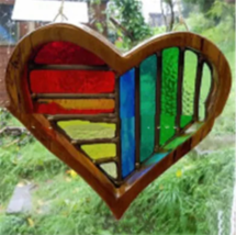 Love Ornament Wooden Rainbow Suncather - £22.67 GBP