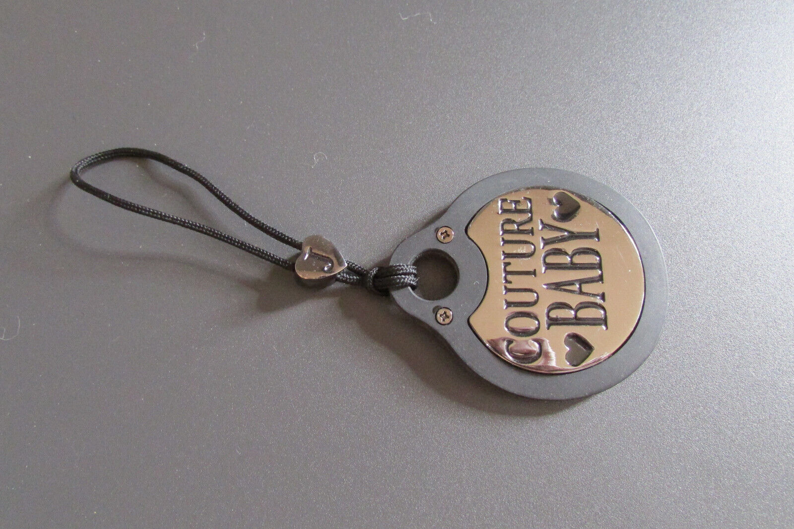 Juicy Couture Purse Charm Key fob Couture Baby Love G&amp;P Lanyard Vintage - $17.99