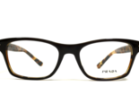 PRADA Eyeglasses Frames VPR 16S UBS-1O1 Tortoise Brown Rectangular 52-18... - $121.33
