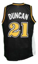 Tim Duncan #21 Custom College Basketball Jersey Sewn Black Any Size image 2