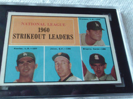 1962  TOPPS  # 49   1961  N.L. STRIKEOUT  LEADERS   KOUFAX / DRYSDALE  S... - £50.95 GBP