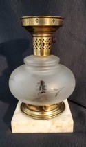 Vtg Gone With The Wind Style Electric Hurricane Lamp with Marble Base - Works! - £22.13 GBP