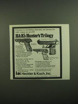 1979 Heckler &amp; Koch Advertisement - P9S Double Action, HK4  - £14.65 GBP