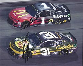 2X AUTOGRAPHED Ryan Newman &amp; Jamie McMurray 2018 On-Track Racing (#31 Bass Pro S - $71.96