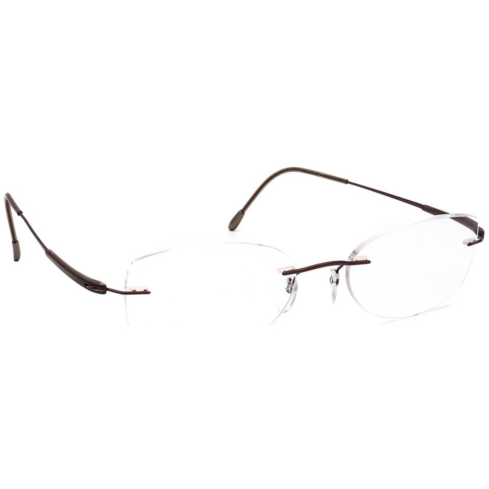 Silhouette Eyeglasses 6781 40 6054 Titan Brown Rimless Frame Austria 52[... - $199.99