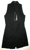 New Womens 6 NWT Designer Dress 42 Karl Lagerfeld Italy Black Shirt Dress Button - £735.96 GBP