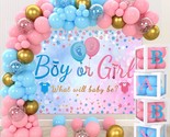 Gender Reveal Baby Balloon Boxes Decorations, Pink Blue Balloon Arch Gar... - $40.99