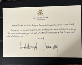 Trump White House Card Graduation Congrats Signed Donald Melania Republican Gop - £22.69 GBP