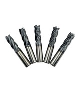 5Pcs 1/2&#39;&#39; Carbide Square End Mill Bits Set, Milling Bits Cutter 1/2 Car... - $110.96