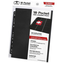 Ultimate Guard 18 Pocket Pages Side Loading - Black - $37.52